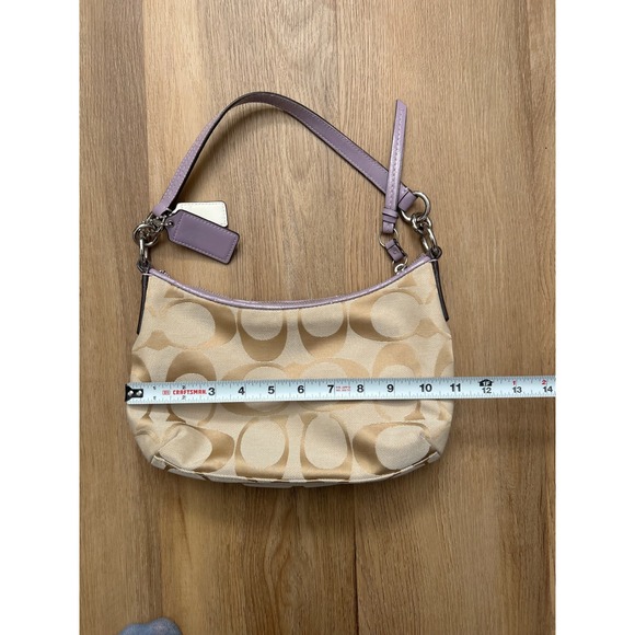Coach Lavender Purple beige y2k shoulder bag girly vtg coquette - Picture 9 of 9